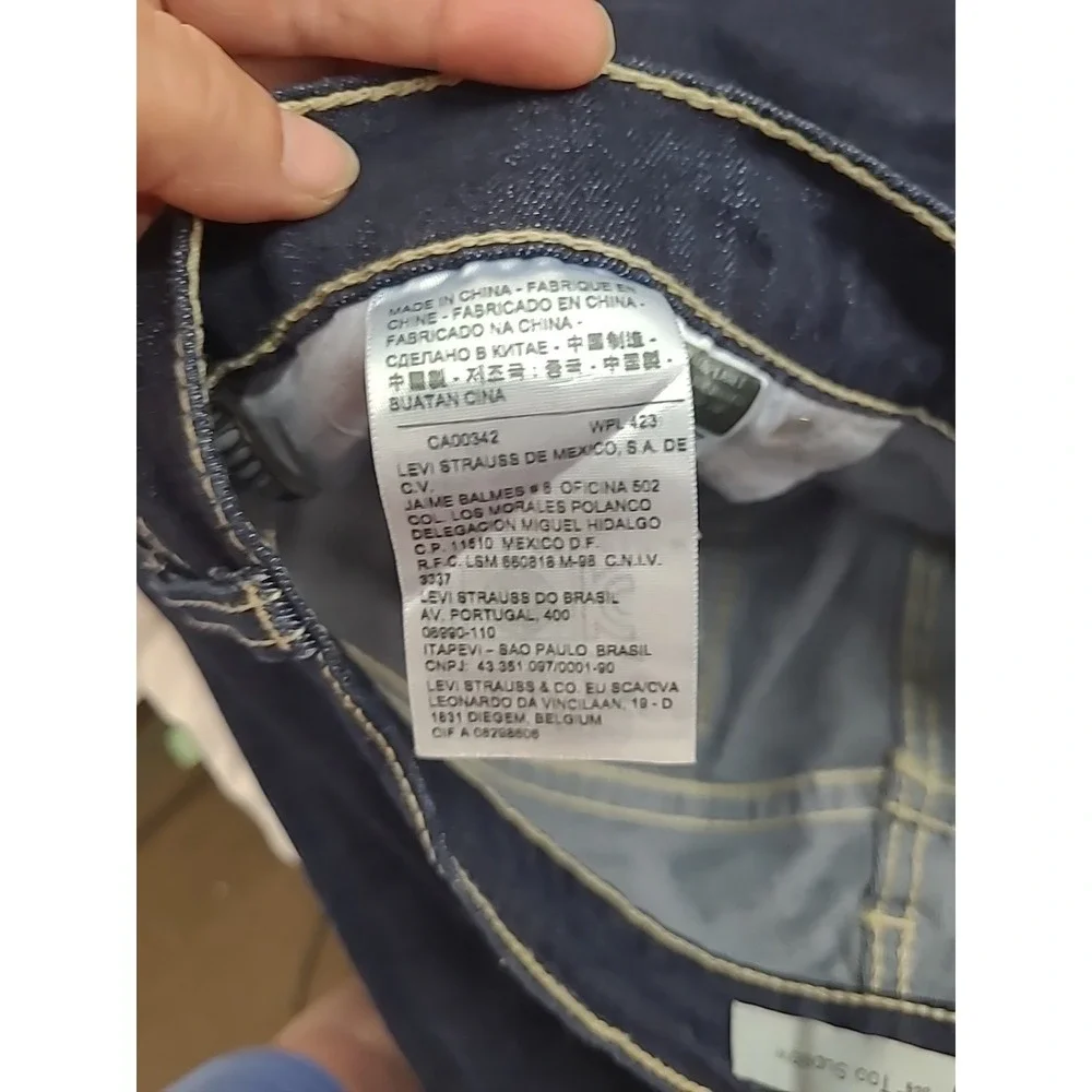 Levis 524 Superlow Jeans 17M‎ 38x32 Dk Wash Low Rise Straight Cut